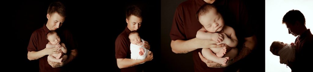 Austin Texas Newborn Photorgapher | Newborn Dad Parent Posing