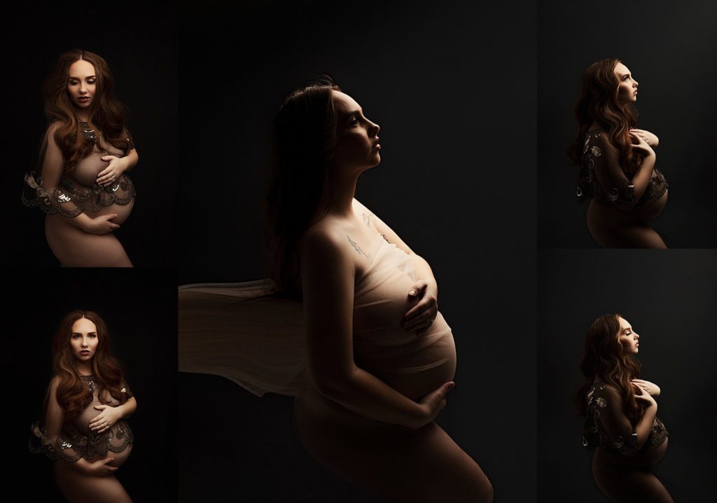Austin Texas Maternity Photos in Studio | Implied Nude Studio Maternity Photoshoot
